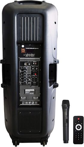 Mr. Dj AFTER PARTY Dual 15" 5000 Watt Max Power Speaker with Built-in Bluetooth & Battery LCD/MP3/USB/SD Slot in Saudi Arabia