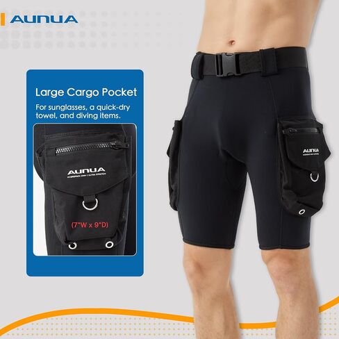 2mm Men’s Wetsuit Shorts with Large Cargo Pockets in Saudi Arabia