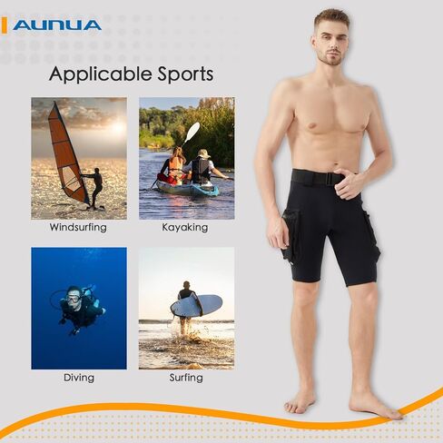 2mm Men’s Wetsuit Shorts with Large Cargo Pockets in Saudi Arabia