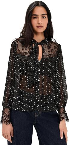 Sea Women's Melody Polka-Dot Long Sleeve Top in Kuwait