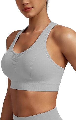 MIRITY Women Racerback Sports Bras - High Impact Workout Gym Activewear Bra Pack of 7 in Kuwait