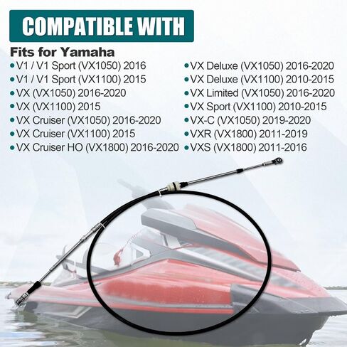 كابل التوجيه F2N-61481-00-00 يناسب Yamaha WaveRunner V1 V1 Sport VX1050 VX1100 2015-2016 يناسب Yamaha VX Cruiser Deluxe Limited Sport VX-C VXR VXS VX1050 VX1100 VX1800 2015-2020 F2N614810000 in Kuwait
