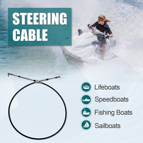 كابل التوجيه F2N-61481-00-00 يناسب Yamaha WaveRunner V1 V1 Sport VX1050 VX1100 2015-2016 يناسب Yamaha VX Cruiser Deluxe Limited Sport VX-C VXR VXS VX1050 VX1100 VX1800 2015-2020 F2N614810000 in Kuwait