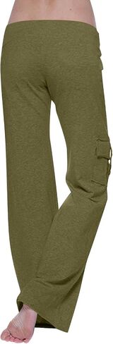 Womens Cargo Pants High Waist Wide Leg Casual Drawstring Pants Stretch Yoga Workout Sweatpants with Pockets 2025 in Saudi Arabia
