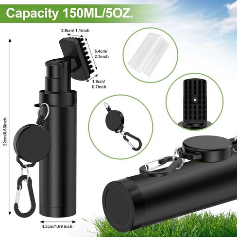 Premium Golf Club Cleaner Brush with Pressurized Water Sprayer – 5OZ Portable Club Brush for Quick Cleaning, Ideal Golf Accessories for Men – Caddy Splash Design in Saudi Arabia