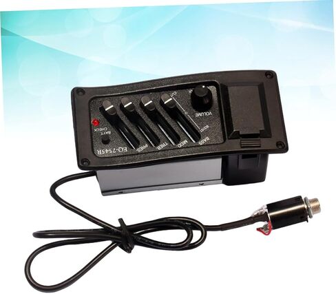 Guitar Pickup Band Eq Amplifier for Acoustic Guitars Preamp System with Plug Essential Accessory for Folk Guitarra Model Black in Saudi Arabia