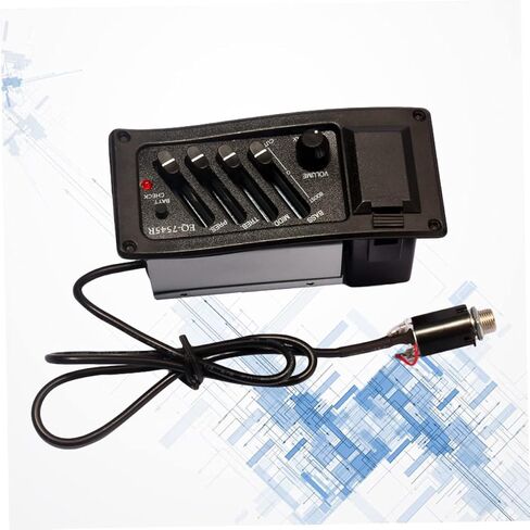 Guitar Pickup Band Eq Amplifier for Acoustic Guitars Preamp System with Plug Essential Accessory for Folk Guitarra Model Black in Saudi Arabia