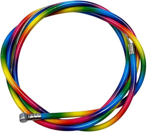 Bike Cycling Bicycle Brake Cable Wire – 172cm (68") Rainbow Multicolor Stainless Steel Inner Cable with End Caps & Ferrules, Fits MTB, Road, BMX Bikes in Saudi Arabia