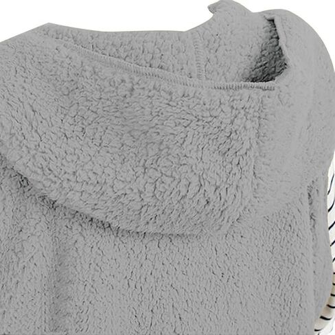 Women's Fleece Vest with Pockets Sleeveless Hooded Sherpa Cardiagan Warm Fuzzy Jackets Furry Fall Winter Outerwear in Saudi Arabia