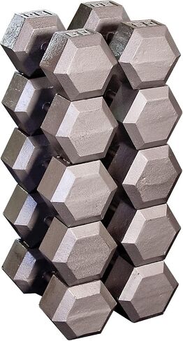 Body-Solid Cast Iron Hexagon Dumbbell, Hand Weights For Men and Women, Weight Dumbbells for Strength Training, Body Building Home Gym Training Gear in Saudi Arabia