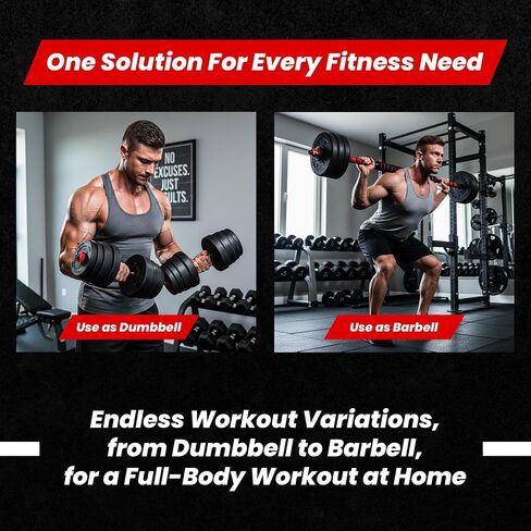 Adjustable Dumbbells Set-Non Slip Dumbbell Weight Set 22/44/66/88 Lb for Home Gym, Free Weights Dumbbells Set-All in One Dumbell Set & Barbell Combo-Adjustable Weights Set-Dumb Bells for Men & Women in Saudi Arabia