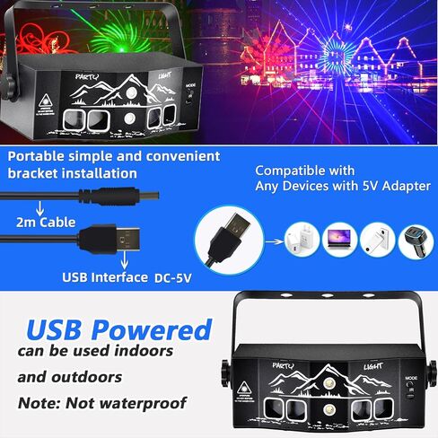 أضواء حفلات الديسكو - ضوء DJ ستروب صغير يعمل بالصوت، إضاءة LED محمولة لغرفة المنزل ولتجمع عائلة الكاريوكي in Kuwait