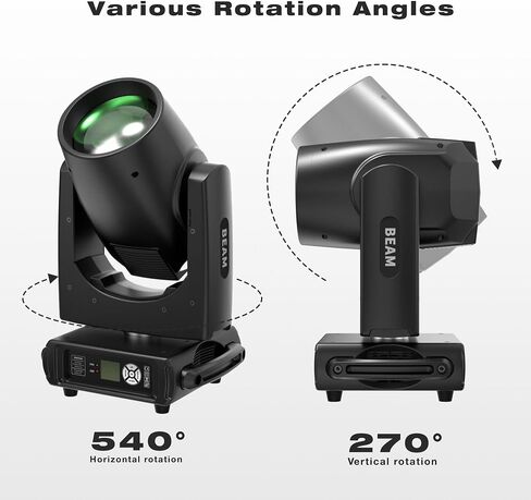 Moving Head Lights 18r 380W Beam Stage Light 18 Gobos 14+1 Colors Strobe Spotlights, 8+16+24 Honeycomb Prism Zoom Wash Rainbow Effect Lights DMX512 for Wedding Party Diso KTV Live Bar Show in Saudi Arabia