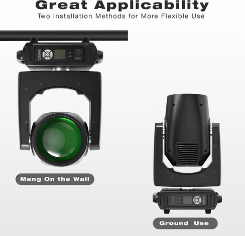 Moving Head Lights 18r 380W Beam Stage Light 18 Gobos 14+1 Colors Strobe Spotlights, 8+16+24 Honeycomb Prism Zoom Wash Rainbow Effect Lights DMX512 for Wedding Party Diso KTV Live Bar Show in Saudi Arabia