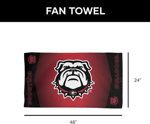 منشفة رياضية من الألياف الدقيقة من Northwest Georgia Bulldogs NCAA Hussle مقاس 24 × 42 بوصة in Saudi Arabia