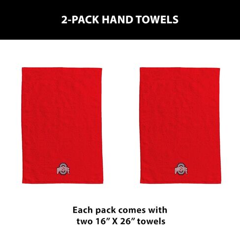 Northwest Ohio State Buckeyes NCAA Team Logo Hand Towel 2 Pack 16 x 26 Inches in Saudi Arabia