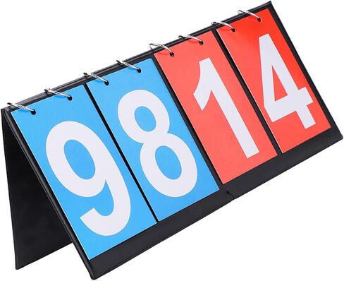 Agatige Portable Basketball Score Keeper, 2/3/4 Digit Plastic Flip Scoreboard Draft Board for Cornhole Volleyball Football Tennis Baseball in Saudi Arabia