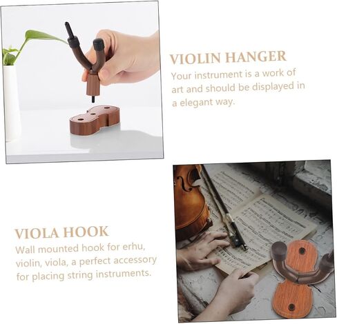 Wall-mounted Violin Hook and Viola Hanger Convenient Storage Solution for Violins Violas and Erhus Bow Hook Sturdy Space-saving Design for Home and Music Studios in Saudi Arabia
