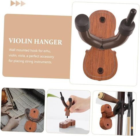 Wall-mounted Violin Hook and Viola Hanger Convenient Storage Solution for Violins Violas and Erhus Bow Hook Sturdy Space-saving Design for Home and Music Studios in Saudi Arabia