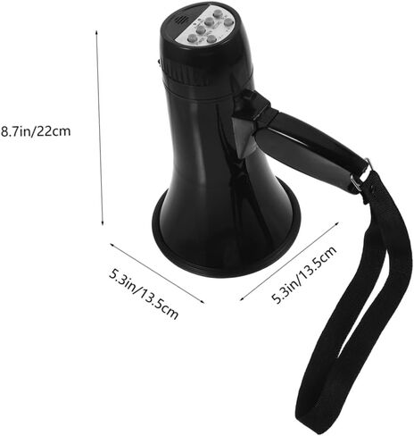Milisten Handheld Megaphone Bullhorn for Sports Cheering Portable and Loud Speaker with Recording for Outdoor Events and Requires Aa Batteries in Saudi Arabia
