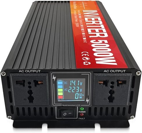 عاكس 5000 وات 4000 وات 3000 وات شاشة LCD بمقبس مزدوج DC 12V 24V إلى AC 220V 110V محول جهد كهربي (ذروة الطاقة 5000 وات، 12 فولت_120 فولت (50 هرتز)) (ذروة الطاقة 4000 وات، 48 فولت - 120 فولت (50 هرتز)) in Kuwait
