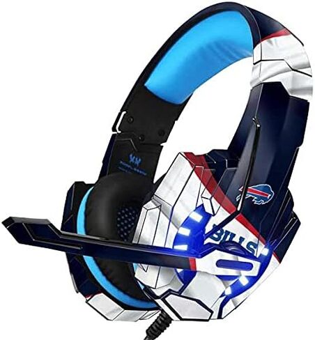 غلاف Skinit متوافق مع سماعة الألعاب BENGOO G9000 - تصميم NFL Buffalo Bills المرخص رسميًا in Saudi Arabia