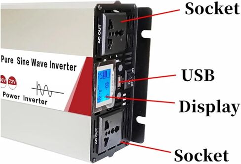 Inverter 12v 220v 4000W 5000W 24V 48V 60V 72V to 110V220V Voltage Converter Inverter USB Charging(Peak Power 4000W,60V_220V 50HZ)(Peak Power 4000w,24V-220V 50HZ) in Saudi Arabia