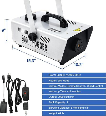 TCFUNDY 900W آلة الضباب 2PCS آلة الدخان المرحلة مبيد مع جهاز التحكم عن بعد السلكية التحكم لجميع القديسين الزفاف ديسكو نادي عيد الميلاد حزب DJ الأداء in Kuwait