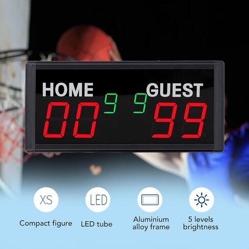 Aramox Digital Scoreboard Battery Powered Portable 1.8in 6 Digit LED for Party Sport Table Football Soccer in Saudi Arabia