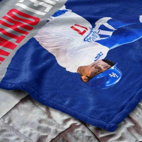 Northwest Shohei Ohtani Los Angeles Dodgers MLBPA Players Silk Touch Throw Blanket, Blue in Saudi Arabia