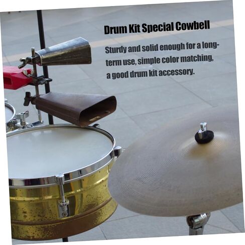 Sosoport Cow Bell Drum Kit Accessory Sturdy Tambourine Supplies Reliable Drum Kit Cowbell for Professionals in Saudi Arabia