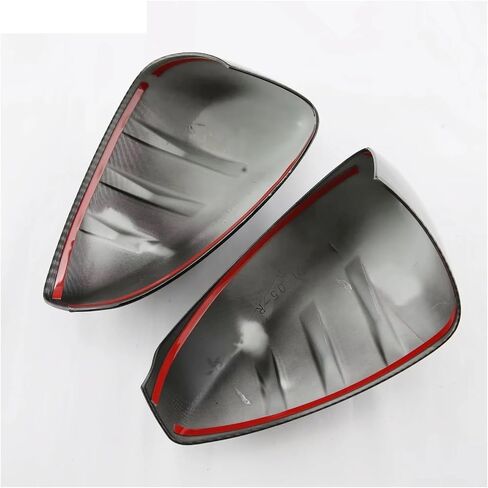 إكسسوارات لسيارة Mazda CX-50 CX50 2023 2024 من ألياف الكربون الخارجية غطاء مرآة الباب الجانبي للسيارة غطاء حماية الكسوة ملصق استبدال مرآة الرؤية الخلفية (بلاستيك كروم ABS) in Kuwait