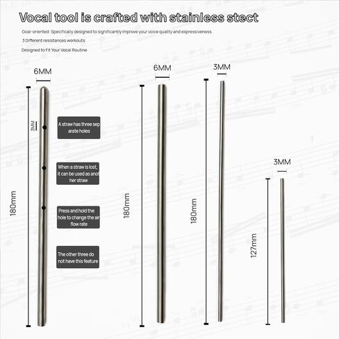 Sound Straw Vocal Training Healing Aid Singing, Vocal Trainer for Singing,Better Voice, Singing Equipment for Warm ups,Straw in Saudi Arabia