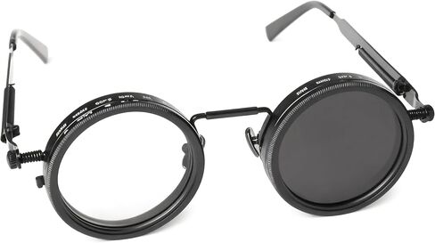 Adjustable Polarized Sunglasses with 1-9 Tint Levels - UV400 Protection & ND Filter Lenses - Unisex Round Frame Beach Eyewear in Saudi Arabia