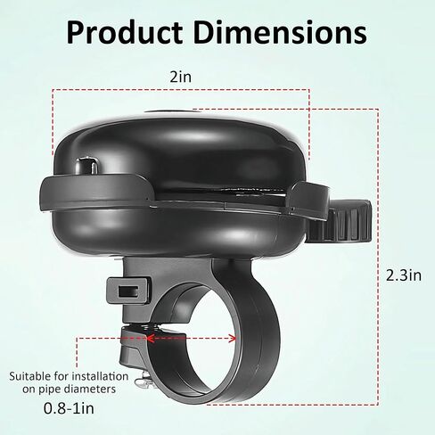 Classic Black Bike Bell Bicycle Accessories Kids and Adult Bikes Easy Installation Loud Ringing Sound in Saudi Arabia