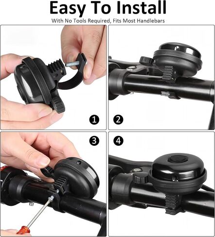 Classic Black Bike Bell Bicycle Accessories Kids and Adult Bikes Easy Installation Loud Ringing Sound in Saudi Arabia