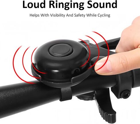 Classic Black Bike Bell Bicycle Accessories Kids and Adult Bikes Easy Installation Loud Ringing Sound in Saudi Arabia