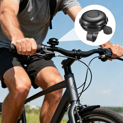 Classic Black Bike Bell Bicycle Accessories Kids and Adult Bikes Easy Installation Loud Ringing Sound in Saudi Arabia
