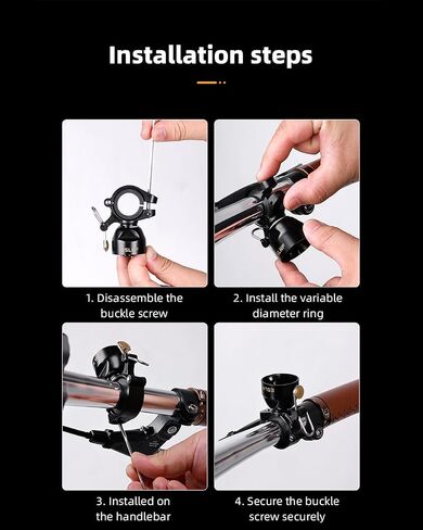 Bike Bell Multi Functional Bicycle Bell 100db Super Loud Mountain Bike Bell fit for 22.2-31.8mm Handlebar in Saudi Arabia