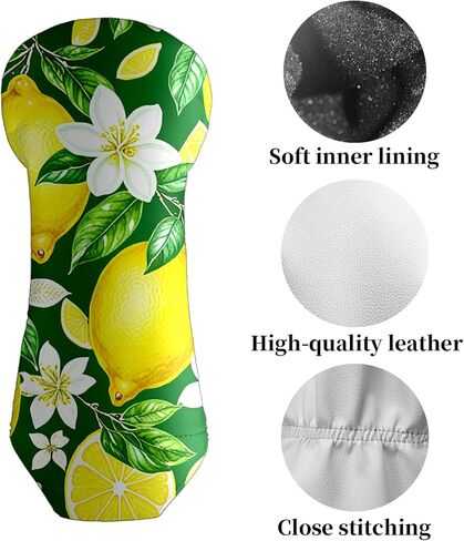 Golf Club Covers Driver Fairway Hybrid Headcover Premium Leather Golf Head Covers for Woods and Driver Hybrid, Golf Headcovers Set for Women & Men in Saudi Arabia