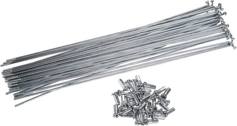 36pcs 14G J Bend Bicycle Steel Spokes 240mm 9.45" Cycle Spokes with Brass Nipples Steel Spokes for Mountain Bike MTB Stylish Design in Saudi Arabia