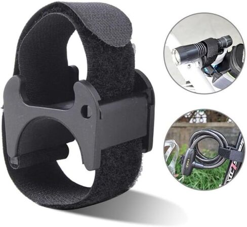 1PC Multi-Purpose Bike Strap Flashlight LED Torch Mount Holder Bike Lock Clamp Holder Hook&Loop Band Mountain Bicycle Accessories in Saudi Arabia