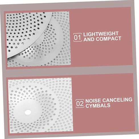 2pcs 14/16 Inch Mute Cymbals for Drum Set Silent Alloy Drum Cymbals Easy Installation for Noise Reduction Replacement Parts in Saudi Arabia
