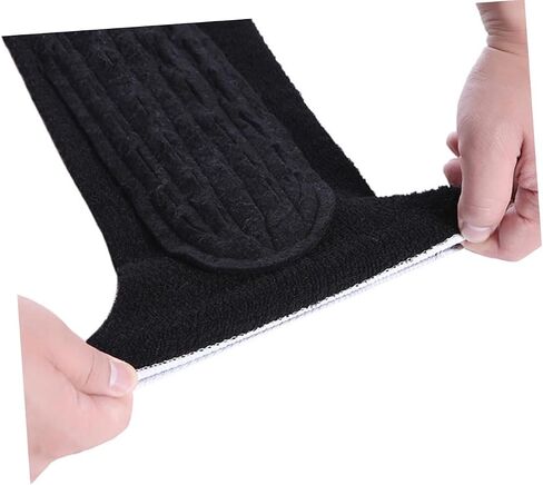 Unisex Warm Knee Pads 1 Pair Elastic Compression Sleeves for Sports Cycling Windproof Thermal Leg Warmers Knee Support for Men and Women Black in Saudi Arabia