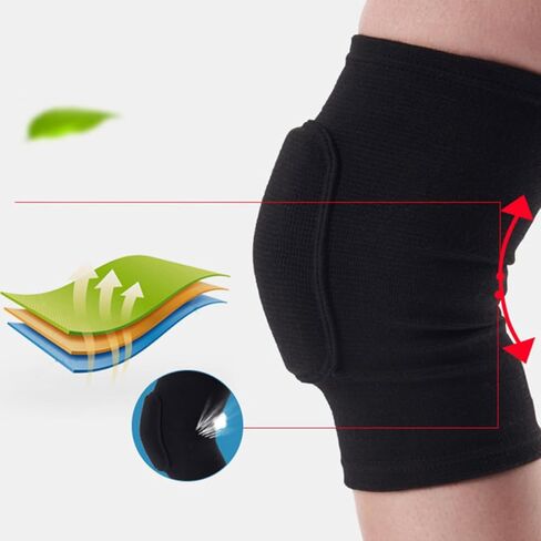 Thick Sponge Knee Pads 2pcs Adjustable Exercise Support for Gym Training Sports and Fitness Breathable and Comfortable Protection for Squats and Workouts in Kuwait