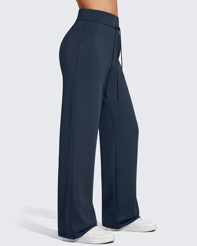 G4Free Smoofit Fleece Lined Wide Leg Sweatpants for Women Drawstring Thermal Casual Pants with Pockets in Saudi Arabia