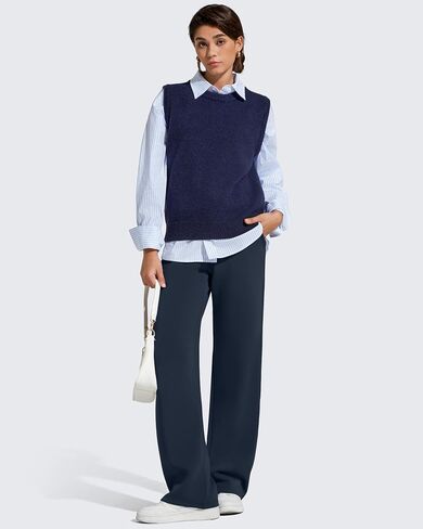 G4Free Smoofit Fleece Lined Wide Leg Sweatpants for Women Drawstring Thermal Casual Pants with Pockets in Saudi Arabia