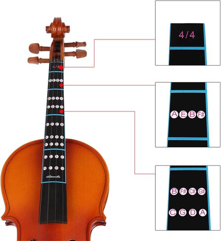Violin Sticker, Violin Fingerboard Sticker, Removable 4/4 Violin Fiddle Finger Fingerboard Fretboard Sticker for Beginners Practice in Saudi Arabia