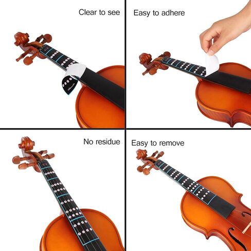 Violin Sticker, Violin Fingerboard Sticker, Removable 4/4 Violin Fiddle Finger Fingerboard Fretboard Sticker for Beginners Practice in Saudi Arabia