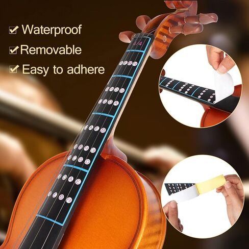 Violin Sticker, Violin Fingerboard Sticker, Removable 4/4 Violin Fiddle Finger Fingerboard Fretboard Sticker for Beginners Practice in Saudi Arabia